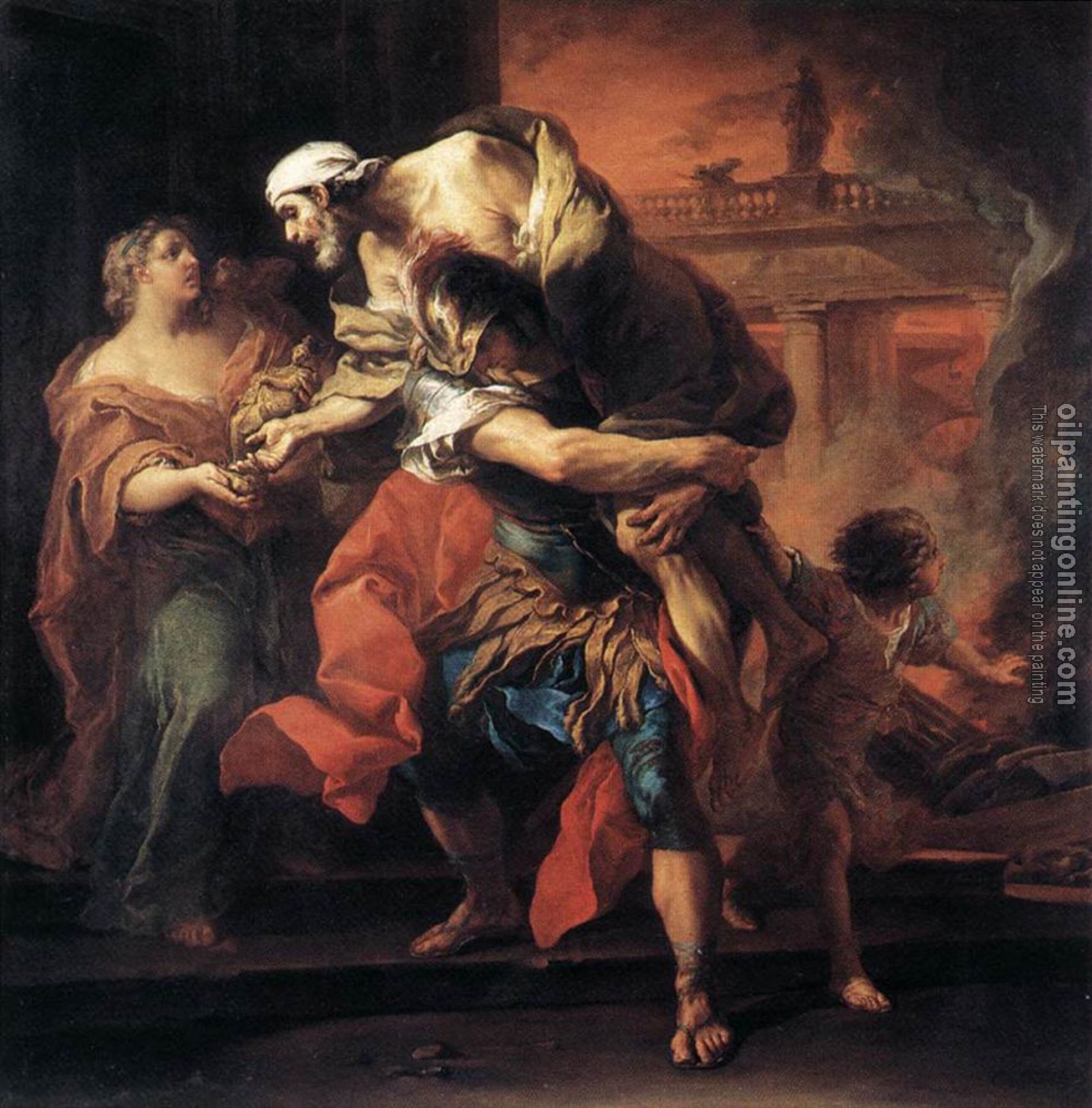 Carle van Loo - Aeneas Carrying Anchises